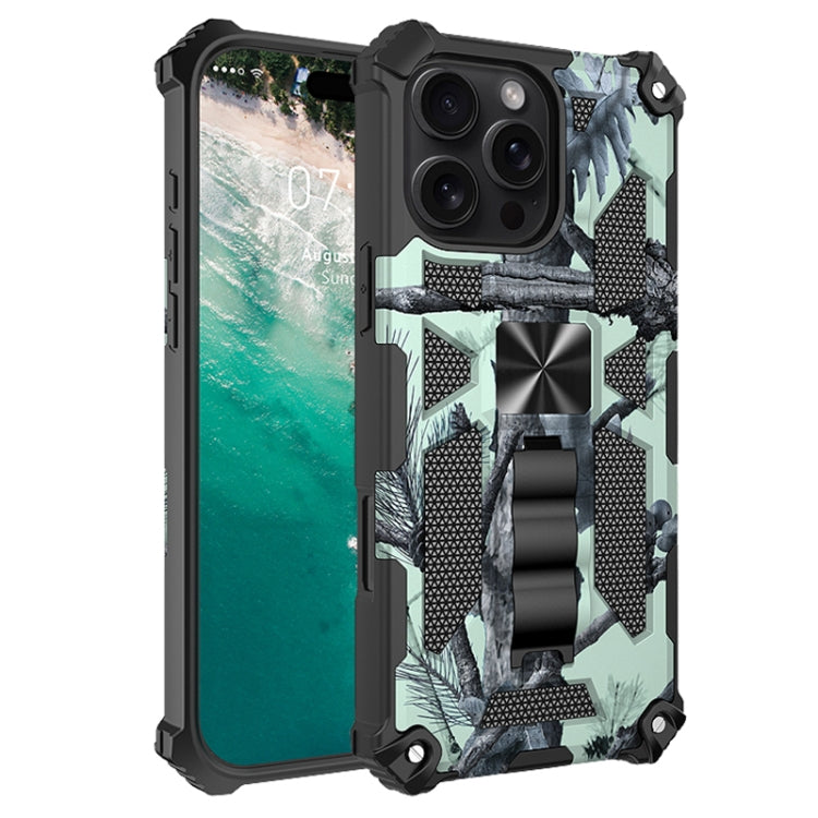 Camouflage Armor Kickstand TPU + PC Magnetic Phone Case