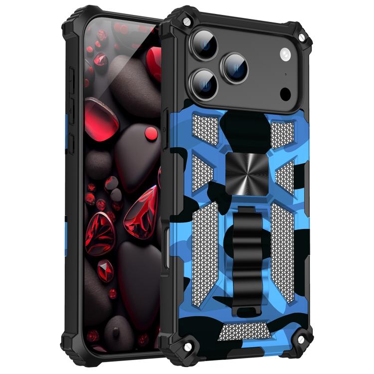 Camouflage Armor Kickstand TPU + PC Magnetic Phone Case