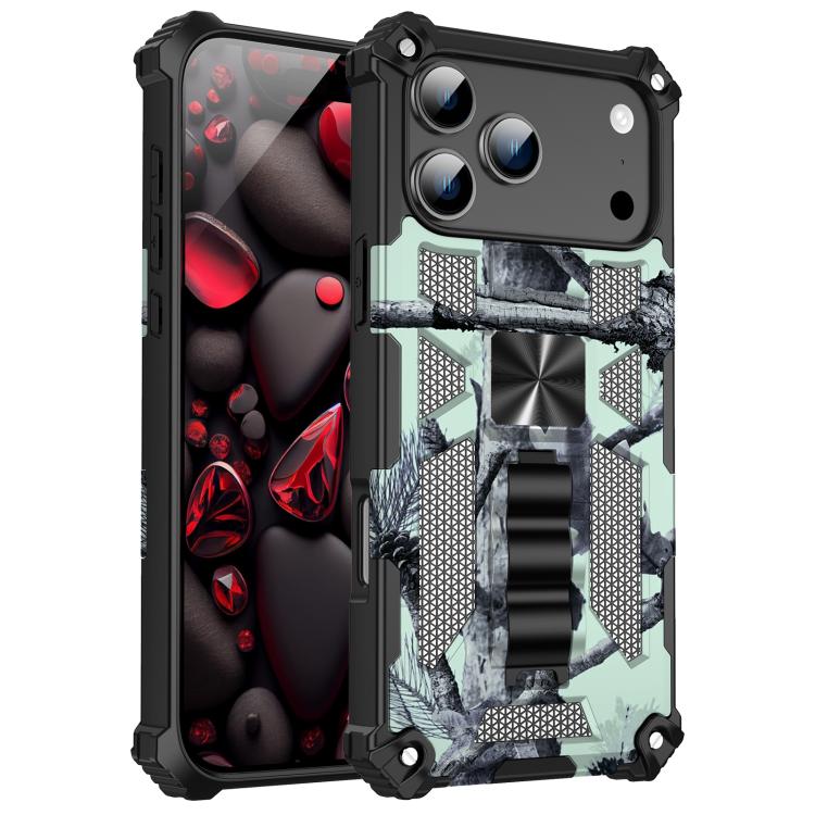 Camouflage Armor Kickstand TPU + PC Magnetic Phone Case