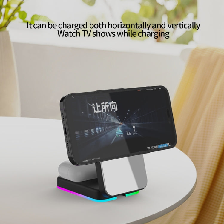 H62 RGB LED Light 3 in 1 Foldable Wireless Charger