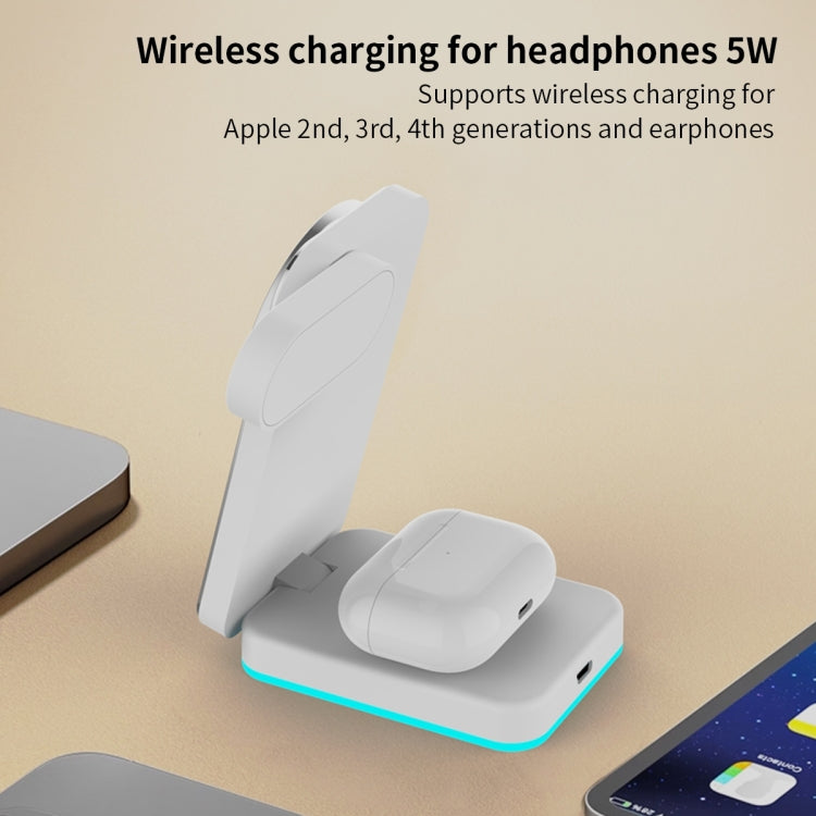 H62 RGB LED Light 3 in 1 Foldable Wireless Charger