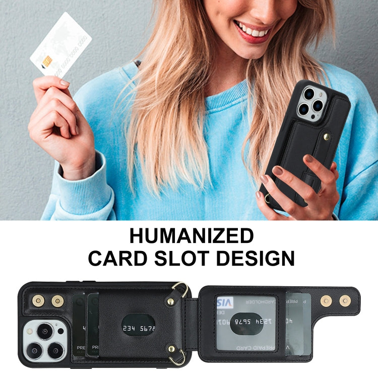 Wristband Vertical Flip Wallet Back Cover Phone Case with Long Lanyard