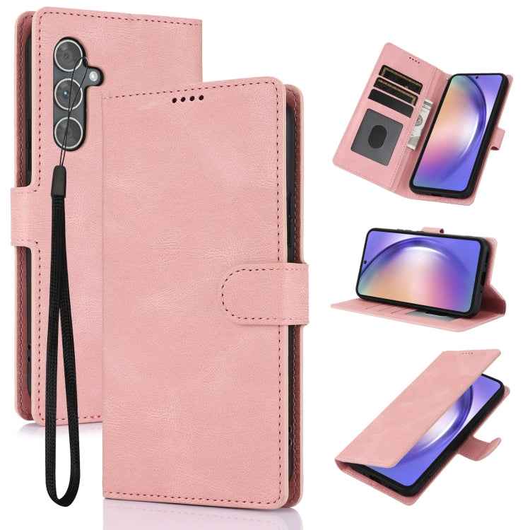 Fantasy Skin-feel Calfskin Texture Leather Phone Case, For Samsung Galaxy S26+ 5G, For Samsung Galaxy S26 Ultra 5G, For Samsung Galaxy S26 5G, For Samsung Galaxy S25 Edge 5G, For Samsung Galaxy S25 5G, For Samsung Galaxy S25+ 5G                        ...