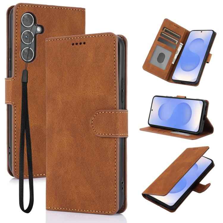 Fantasy Skin-feel Calfskin Texture Leather Phone Case, For Samsung Galaxy S26+ 5G, For Samsung Galaxy S26 Ultra 5G, For Samsung Galaxy S26 5G, For Samsung Galaxy S25 Edge 5G, For Samsung Galaxy S25 5G, For Samsung Galaxy S25+ 5G                        ...