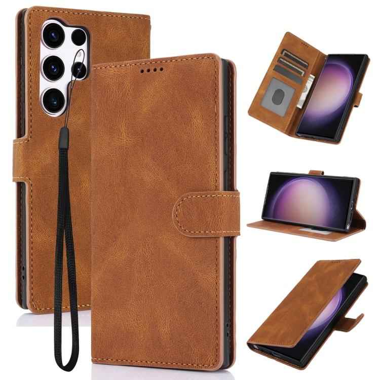 Fantasy Skin-feel Calfskin Texture Leather Phone Case, For Samsung Galaxy S26+ 5G, For Samsung Galaxy S26 Ultra 5G, For Samsung Galaxy S26 5G, For Samsung Galaxy S25 Edge 5G, For Samsung Galaxy S25 5G, For Samsung Galaxy S25+ 5G                        ...