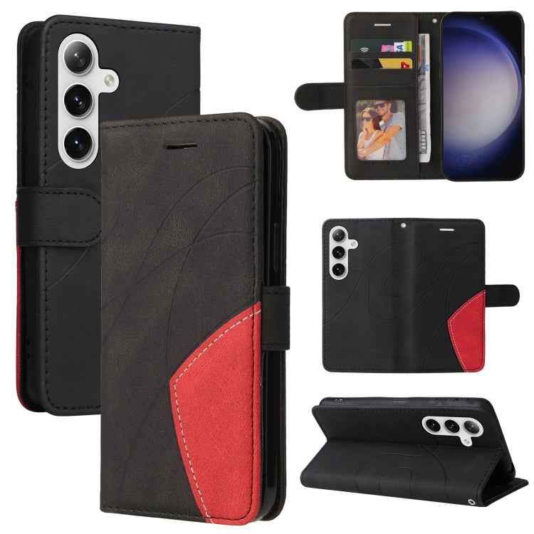 Dual-color Splicing Flip Leather Phone Case, For Samsung Galaxy S26+ 5G, For Samsung Galaxy S26 Edge 5G, For Samsung Galaxy S26 Ultra 5G, For Samsung Galaxy S26 5G, For Samsung Galaxy S25 FE 5G, For Samsung Galaxy S25 / S24 5G                          ...