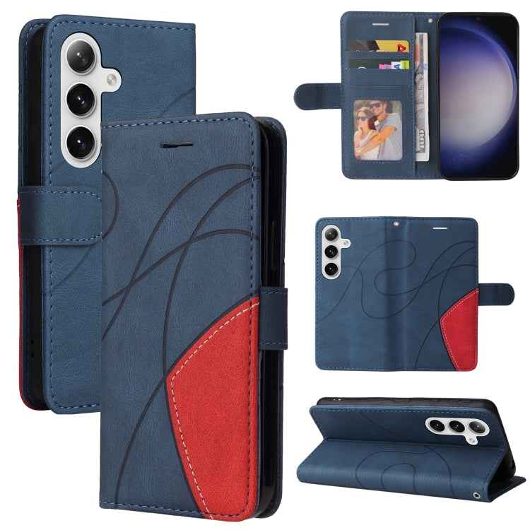 Dual-color Splicing Flip Leather Phone Case, For Samsung Galaxy S26+ 5G, For Samsung Galaxy S26 Edge 5G, For Samsung Galaxy S26 Ultra 5G, For Samsung Galaxy S26 5G, For Samsung Galaxy S25 FE 5G, For Samsung Galaxy S25 / S24 5G                          ...