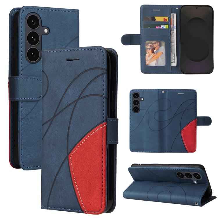 Dual-color Splicing Flip Leather Phone Case, For Samsung Galaxy S26+ 5G, For Samsung Galaxy S26 Edge 5G, For Samsung Galaxy S26 Ultra 5G, For Samsung Galaxy S26 5G, For Samsung Galaxy S25 FE 5G, For Samsung Galaxy S25 / S24 5G                          ...
