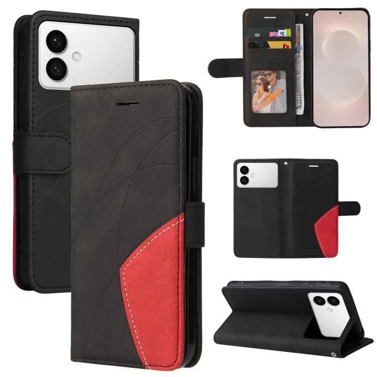 Dual-color Splicing Flip Leather Phone Case, For Samsung Galaxy S26+ 5G, For Samsung Galaxy S26 Edge 5G, For Samsung Galaxy S26 Ultra 5G, For Samsung Galaxy S26 5G, For Samsung Galaxy S25 FE 5G, For Samsung Galaxy S25 / S24 5G                          ...