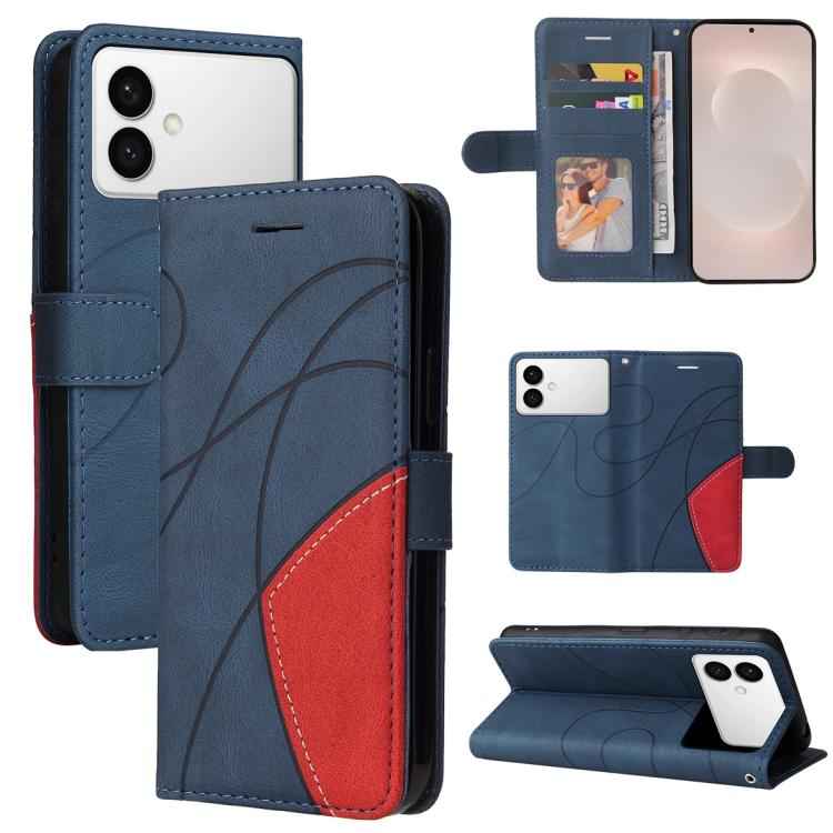 Dual-color Splicing Flip Leather Phone Case, For Samsung Galaxy S26+ 5G, For Samsung Galaxy S26 Edge 5G, For Samsung Galaxy S26 Ultra 5G, For Samsung Galaxy S26 5G, For Samsung Galaxy S25 FE 5G, For Samsung Galaxy S25 / S24 5G                          ...