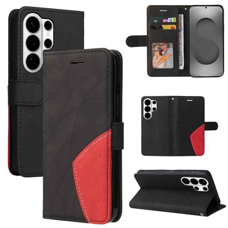 Dual-color Splicing Flip Leather Phone Case, For Samsung Galaxy S26+ 5G, For Samsung Galaxy S26 Edge 5G, For Samsung Galaxy S26 Ultra 5G, For Samsung Galaxy S26 5G, For Samsung Galaxy S25 FE 5G, For Samsung Galaxy S25 / S24 5G                          ...