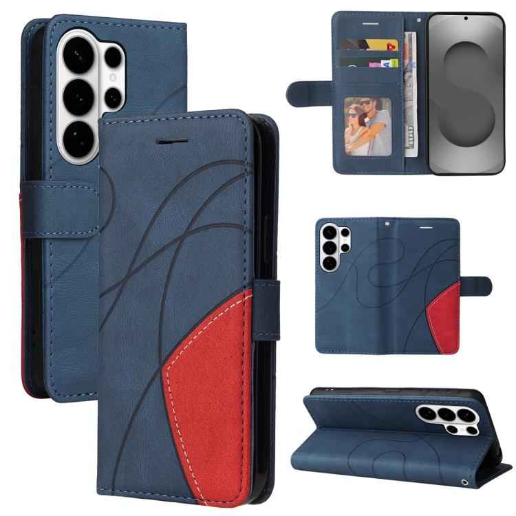 Dual-color Splicing Flip Leather Phone Case, For Samsung Galaxy S26+ 5G, For Samsung Galaxy S26 Edge 5G, For Samsung Galaxy S26 Ultra 5G, For Samsung Galaxy S26 5G, For Samsung Galaxy S25 FE 5G, For Samsung Galaxy S25 / S24 5G                          ...
