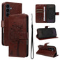 Tree & Cat Embossed Pattern Flip Leather Phone Case, For Galaxy S26 5G, For Galaxy S25 FE 5G, For Galaxy S25 / S24 5G, For Galaxy S25+ / S24+ 5G