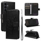 Tree & Cat Embossed Pattern Flip Leather Phone Case, For Galaxy S26 5G, For Galaxy S25 FE 5G, For Galaxy S25 / S24 5G, For Galaxy S25+ / S24+ 5G