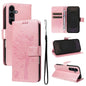 Tree & Cat Embossed Pattern Flip Leather Phone Case, For Galaxy S26 5G, For Galaxy S25 FE 5G, For Galaxy S25 / S24 5G, For Galaxy S25+ / S24+ 5G