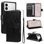 Tree & Cat Embossed Pattern Flip Leather Phone Case, For Galaxy S26 FE 5G, For Galaxy S26+ 5G, For Galaxy S26 Edge 5G, For Galaxy S26 Ultra 5G