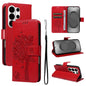 Tree & Cat Embossed Pattern Flip Leather Phone Case, For Galaxy S26 FE 5G, For Galaxy S26+ 5G, For Galaxy S26 Edge 5G, For Galaxy S26 Ultra 5G