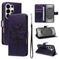 Tree & Cat Embossed Pattern Flip Leather Phone Case, For Galaxy S26 FE 5G, For Galaxy S26+ 5G, For Galaxy S26 Edge 5G, For Galaxy S26 Ultra 5G