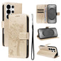 Tree & Cat Embossed Pattern Flip Leather Phone Case, For Galaxy S26 FE 5G, For Galaxy S26+ 5G, For Galaxy S26 Edge 5G, For Galaxy S26 Ultra 5G