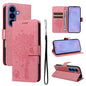 Tree & Cat Embossed Pattern Flip Leather Phone Case, For Galaxy S26 FE 5G, For Galaxy S26+ 5G, For Galaxy S26 Edge 5G, For Galaxy S26 Ultra 5G