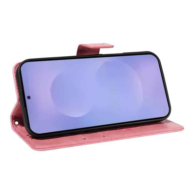 Tree & Cat Embossed Pattern Flip Leather Phone Case, For Samsung Galaxy S26+ 5G, For Samsung Galaxy S26 Edge 5G, For Samsung Galaxy S26 Ultra 5G, For Samsung Galaxy S26 5G