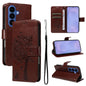 Tree & Cat Embossed Pattern Flip Leather Phone Case, For Galaxy S26 FE 5G, For Galaxy S26+ 5G, For Galaxy S26 Edge 5G, For Galaxy S26 Ultra 5G