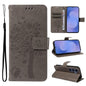 Tree & Cat Embossed Pattern Flip Leather Phone Case, For Galaxy S26 FE 5G, For Galaxy S26+ 5G, For Galaxy S26 Edge 5G, For Galaxy S26 Ultra 5G