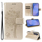 Tree & Cat Embossed Pattern Flip Leather Phone Case, For Galaxy S26 FE 5G, For Galaxy S26+ 5G, For Galaxy S26 Edge 5G, For Galaxy S26 Ultra 5G