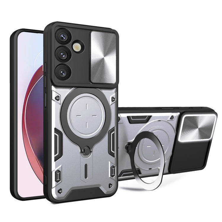 CD Texture Sliding Camshield Magnetic Holder Phone Case, For Samsung Galaxy S26 Ultra 5G, For Samsung Galaxy S25 Edge 5G, For Samsung Galaxy S25 5G, For Samsung Galaxy S25+ 5G, For Samsung Galaxy S25 Ultra 5G