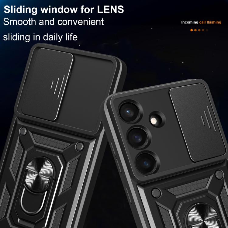Sliding Camera Cover Design TPU+PC Phone Case, For Galaxy S26 FE / S25 FE 5G, For Samsung Galaxy S26+ 5G, For Samsung Galaxy S26 Ultra 5G, For Samsung Galaxy S26 5G, For Samsung Galaxy S25 Edge 5G, For Samsung Galaxy S25 5G