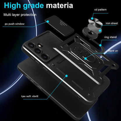 Sliding Camera Cover Design TPU+PC Phone Case, For Galaxy S26 FE / S25 FE 5G, For Samsung Galaxy S26+ 5G, For Samsung Galaxy S26 Ultra 5G, For Samsung Galaxy S26 5G, For Samsung Galaxy S25 Edge 5G, For Samsung Galaxy S25 5G