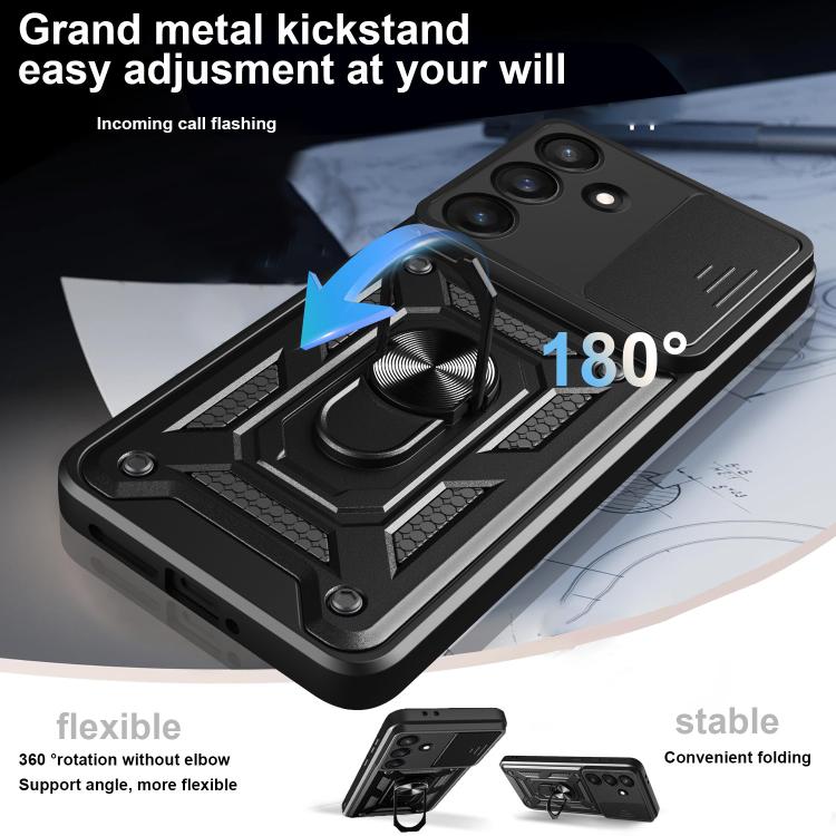 Sliding Camera Cover Design TPU+PC Phone Case, For Galaxy S26 FE / S25 FE 5G, For Samsung Galaxy S26+ 5G, For Samsung Galaxy S26 Ultra 5G, For Samsung Galaxy S26 5G, For Samsung Galaxy S25 Edge 5G, For Samsung Galaxy S25 5G