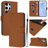 Skin Feel Solid Color Leather Phone Case with Lanyard, For Samsung Galaxy S25 Ultra 5G, For Samsung Galaxy S24 FE 5G