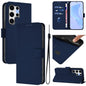 Skin Feel Solid Color Leather Phone Case with Lanyard, For Samsung Galaxy S25 Ultra 5G, For Samsung Galaxy S24 FE 5G