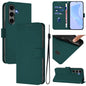 Skin Feel Solid Color Leather Phone Case with Lanyard, For Samsung Galaxy S25 5G, For Samsung Galaxy S25+ 5G