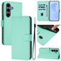 Skin Feel Solid Color Leather Phone Case with Lanyard, For Samsung Galaxy S25 5G, For Samsung Galaxy S25+ 5G