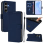 Skin Feel Solid Color Leather Phone Case with Lanyard, For Samsung Galaxy S25 5G, For Samsung Galaxy S25+ 5G