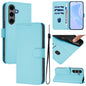 Skin Feel Solid Color Leather Phone Case with Lanyard, For Samsung Galaxy S25 5G, For Samsung Galaxy S25+ 5G