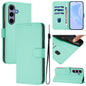 Skin Feel Solid Color Leather Phone Case with Lanyard, For Samsung Galaxy S25 5G, For Samsung Galaxy S25+ 5G