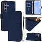 Skin Feel Solid Color Leather Phone Case with Lanyard, For Samsung Galaxy S25 5G, For Samsung Galaxy S25+ 5G