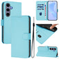 Skin Feel Solid Color Leather Phone Case with Lanyard, For Samsung Galaxy S25 5G, For Samsung Galaxy S25+ 5G