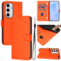 Skin Feel Solid Color Leather Phone Case with Lanyard, For Samsung Galaxy S25 Ultra 5G, For Samsung Galaxy S24 FE 5G