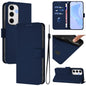 Skin Feel Solid Color Leather Phone Case with Lanyard, For Samsung Galaxy S25 Ultra 5G, For Samsung Galaxy S24 FE 5G