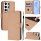 Skin Feel Solid Color Leather Phone Case with Lanyard, For Samsung Galaxy S24 Ultra 5G, For Samsung Galaxy S24+ 5G