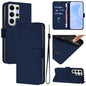 Skin Feel Solid Color Leather Phone Case with Lanyard, For Samsung Galaxy S24 Ultra 5G, For Samsung Galaxy S24+ 5G