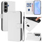 Skin Feel Solid Color Leather Phone Case with Lanyard, For Samsung Galaxy S24 Ultra 5G, For Samsung Galaxy S24+ 5G