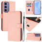 Skin Feel Solid Color Leather Phone Case with Lanyard, For Samsung Galaxy S24 5G, For Samsung Galaxy S23 FE 5G