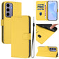 Skin Feel Solid Color Leather Phone Case with Lanyard, For Samsung Galaxy S24 5G, For Samsung Galaxy S23 FE 5G