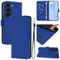 Skin Feel Solid Color Leather Phone Case with Lanyard, For Samsung Galaxy S24 5G, For Samsung Galaxy S23 FE 5G
