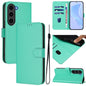 Skin Feel Solid Color Leather Phone Case with Lanyard, For Samsung Galaxy S24 5G, For Samsung Galaxy S23 FE 5G